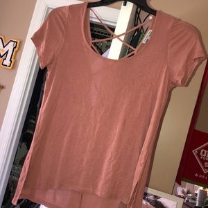 Charlotte Russe cross back shirt